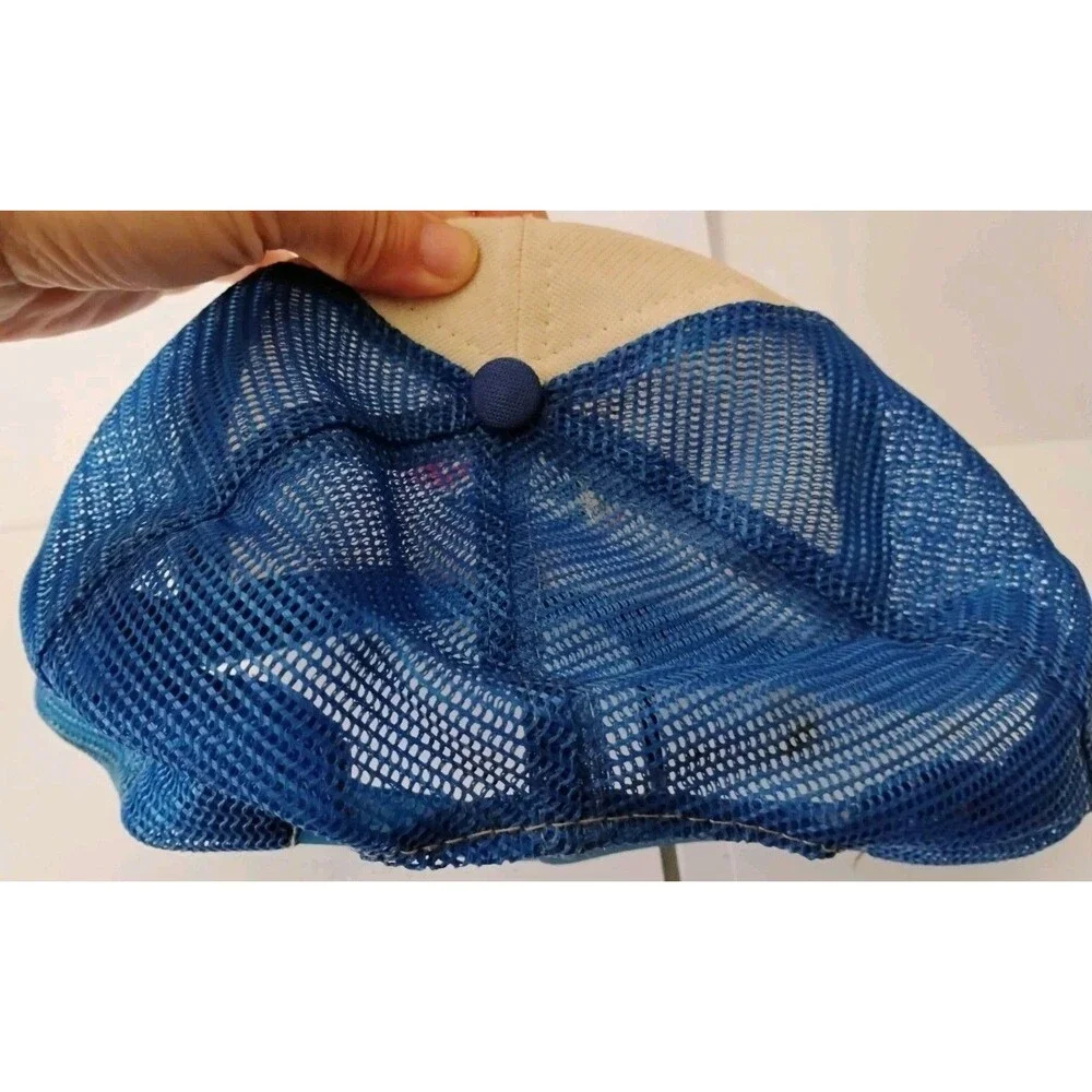 Vintage 80s Toronto Blue Jays Mesh Trucker Hat MLB Snapback Green Underbrim USA
